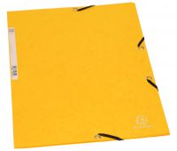 Kartonmappen A4 mit Gummizug, Gelb