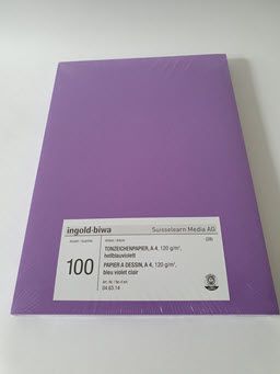 A4 Tonzeichenpapier hellviolett, 100 Blatt