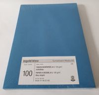 A4 Tonzeichenpapier mittelblau, 100 Blatt