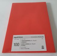 A4 Tonzeichenpapier zinnoberrot, 100 Blatt