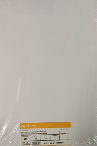 A4 Zeichenpapier weiss 120g, 250 Blatt